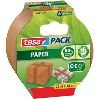 Packband ecoLogo®, Papier, 25 m x 38 mm, braun