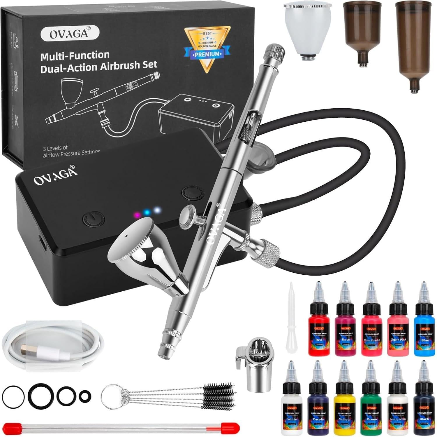 Selius Airbrush-kit inclusief compressor met 32PSI