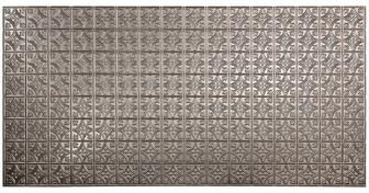 Fasade FASÄDE Traditional 1 4-foot x 8-foot PVC Wall Panel in Brushed Nickel