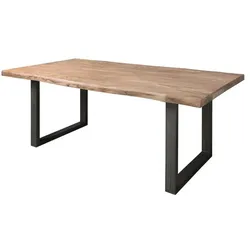 WOLFMÖBEL Esstisch Bombay 200 x 100 cm Holz Braun Sheesham
