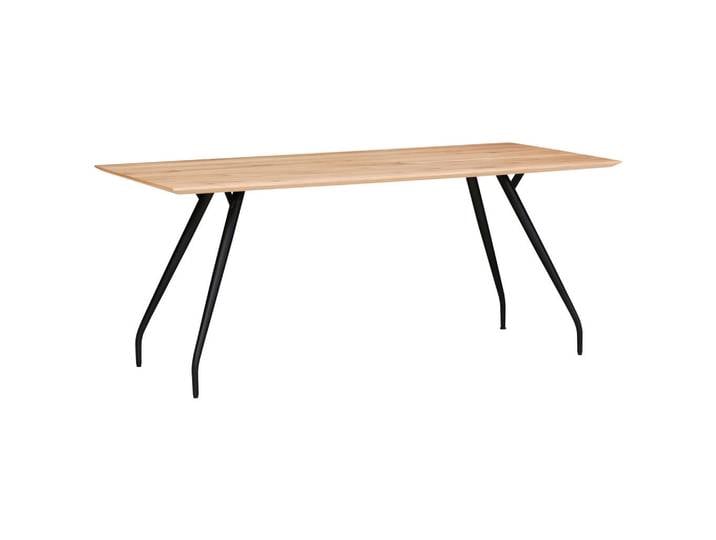 Moderano Esstisch, Natur, Eiche, Holz, Metall, Eiche, furniert, rechteckig, Rundrohr, 90x76x160 cm, in verschiedenen Größen erhältlich, Esszimmer, Tische, Esstische