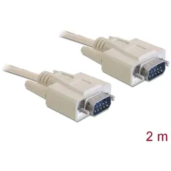 DELOCK Seriell Kabel D-Sub9 -> D-Sub9 RS-232 St/St 2.00m