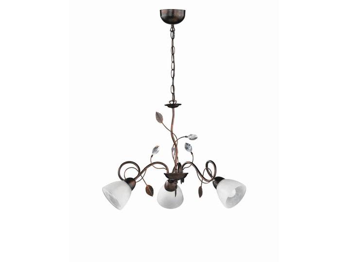 Trio Leuchten Kronleuchter, Braun, Weiss, Rostfarben, Metall, Glas, 70x150x70 cm, Lampen & Leuchten, Innenbeleuchtung, Kronleuchter