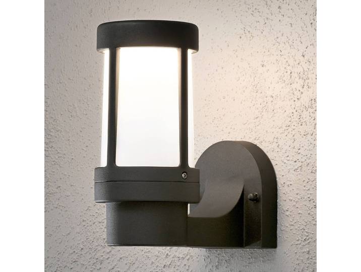 Konstsmide Modische Außenwandleuchte Siena, schwarz SIENA, dimmbar, schwarz, Aluminium