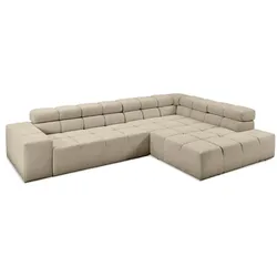 Portobello Ecksofa York Cord Beige Sand