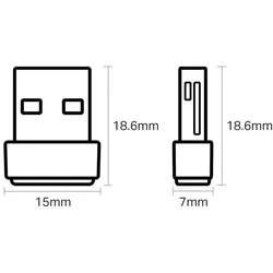 TP-LINK AC600 Nano DualBand, 2.4GHz/5GHz WLAN, USB-A 2.0