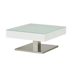 Höffner Home Couchtisch  Malediven , weiß , Maße (cm): B: 75 H: 38