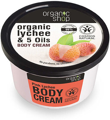 Organic Shop Lychee Body Cream and Organic Oils 250 ml 250 ml