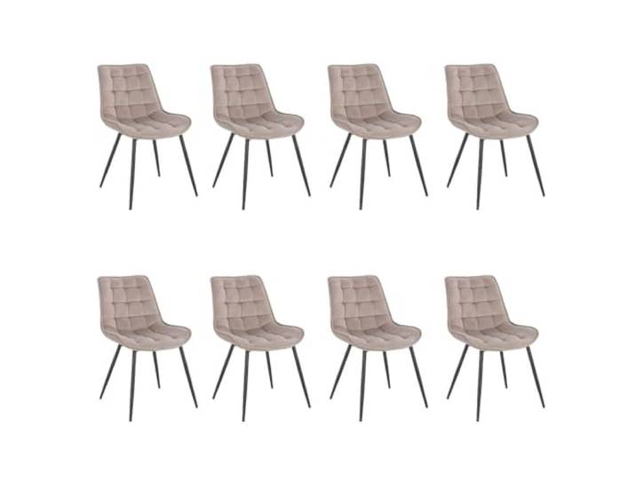 Home Deluxe - Polsterstuhl IKALO 8er Set - Farbe: Hellbraun - weiche Polsterung, bis 120 kg belastbar I Küchenstuhl Speisestühle Esszimmerstühle
