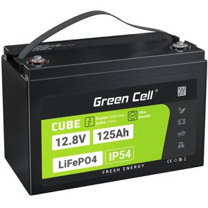 Green-Cell LiFePO4-Akku Cube, 125 Ah, 12,8 V, mit Batterie-Management-System