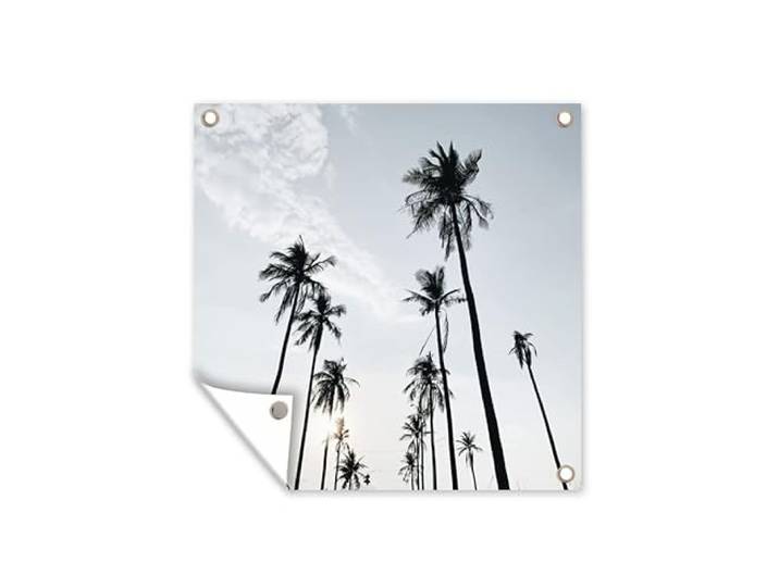 Tuinposter - 200x200 cm - Palmbomen - Zomer - Tropisch