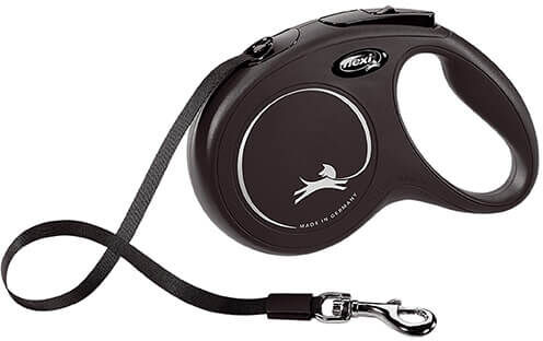 Flexi New Classic 5m Black Small Tape Extendable Dog Lead