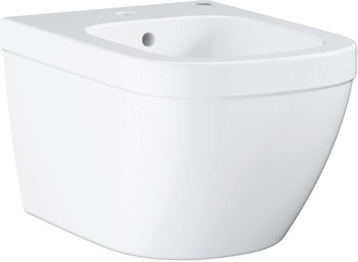 Grohe Euro Keramik Wandbidet 3920800H alpinweiß PureGuard/Hyper Clean, 1 Hahnloch mit Überlauf
