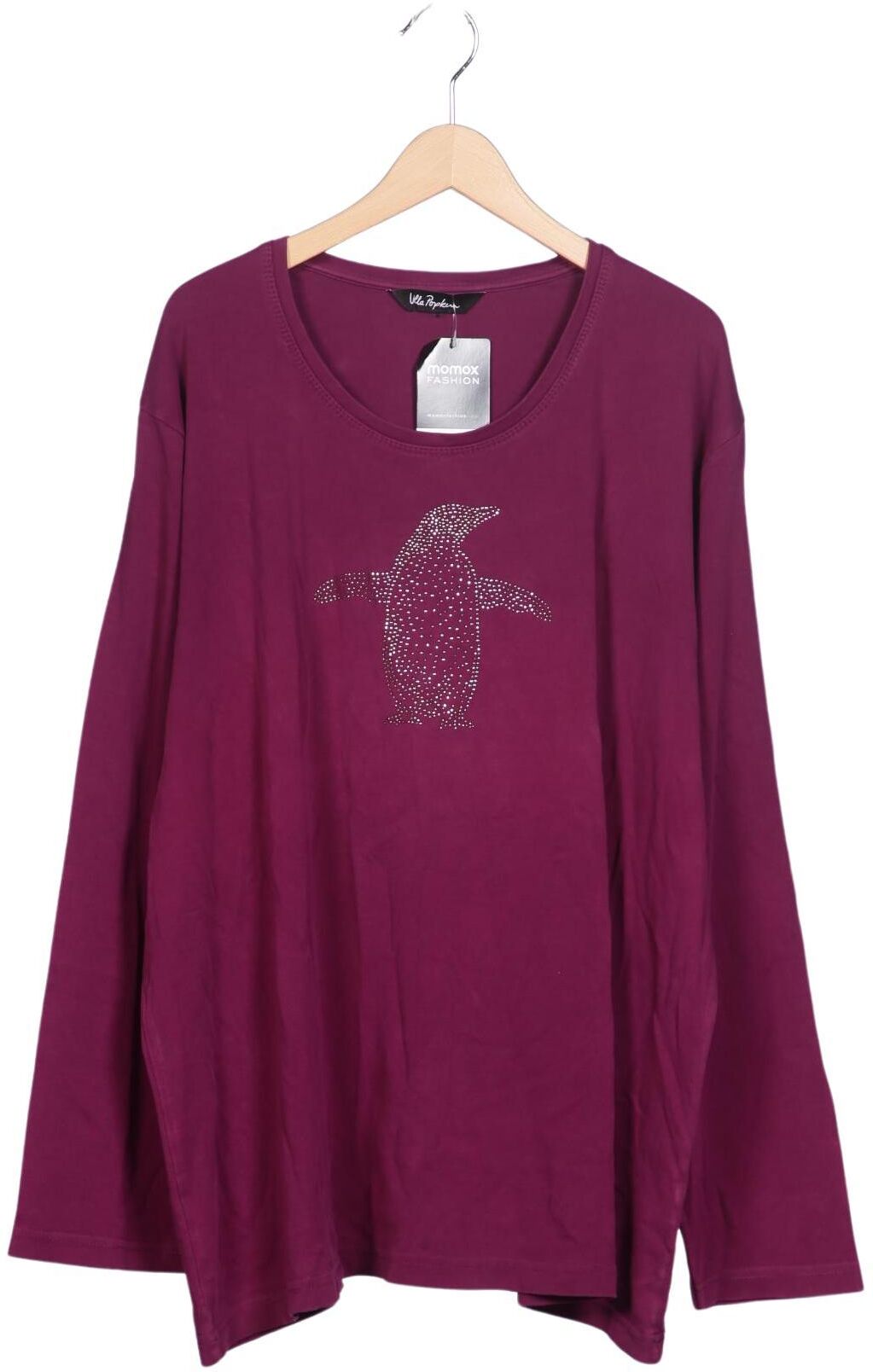 Ulla Popken Damen Langarmshirt, Lila, Gr. 3Xl, Baumwolle - Second Hand