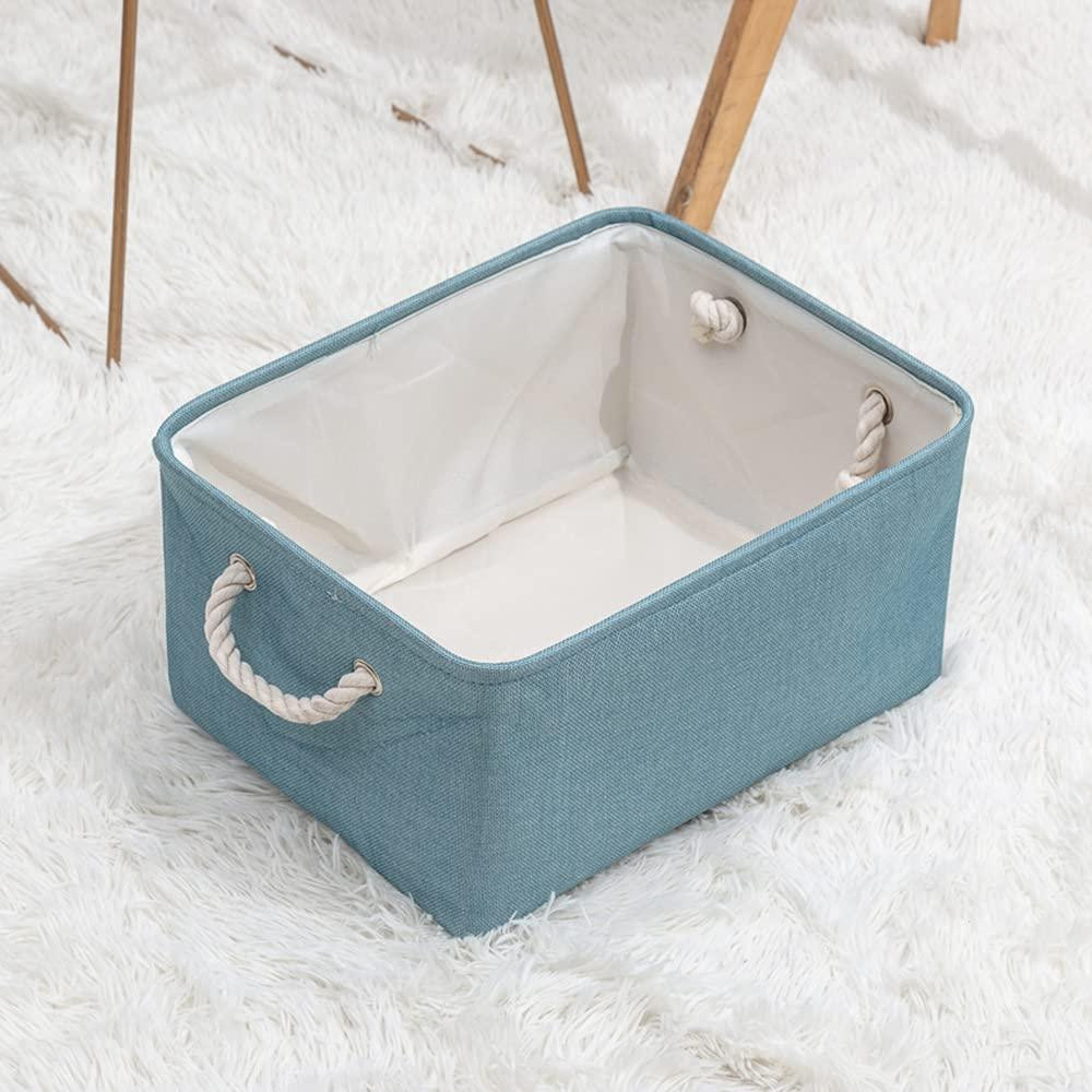 Dripio Opvouwbare opbergbox met handvatten, blauw, textiel en metaal