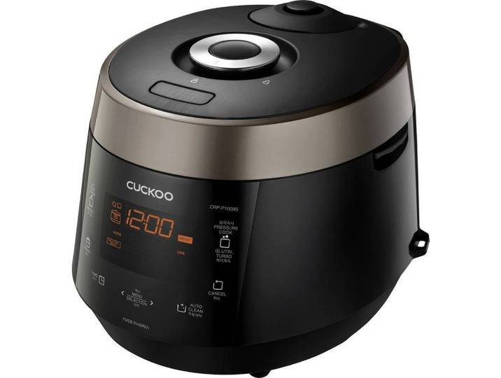Cuckoo Reiskocher Reiskocher, 1150 W CRP-P1009S, mit Display, mit Dampfgarfunktion, Überhitzungsschutz
