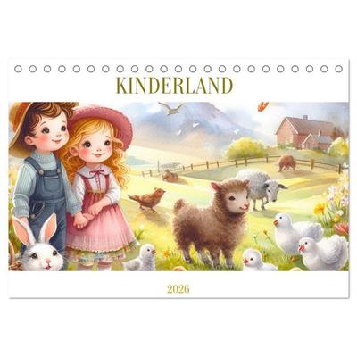 KINDERLAND (Tischkalender 2026 DIN A5 quer), CALVENDO Monatskalender