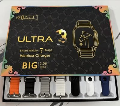 Inspire Essentials UltraView Smartwatch 3 With AMOLED Display ECG Monitoring And Multiple Straps watch w300
