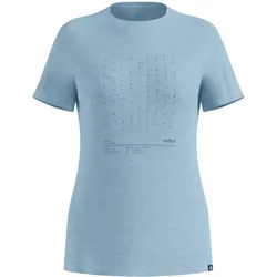 Odlo, Damen, Funktionsshirt, Merino Tencel Hyper Map (S), Blau, S