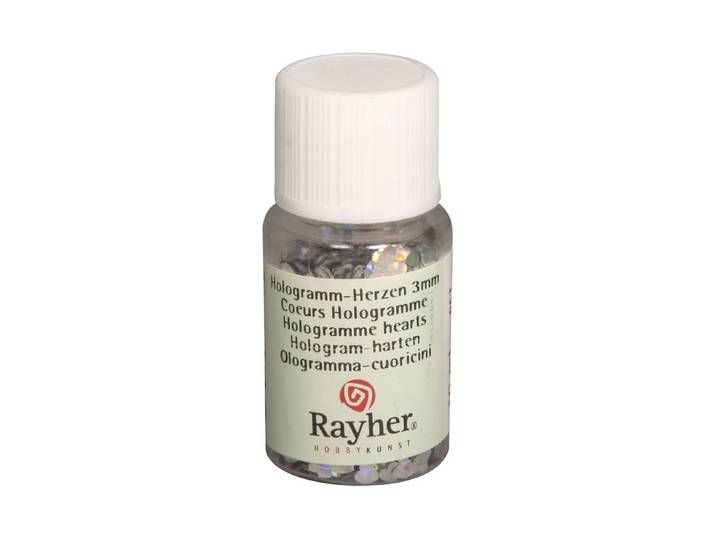 Rayher Hologramm-Herzen 3 mm 4 g