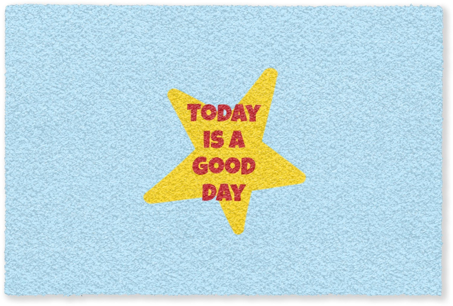 MuchoWow Deurmat Ster Today is a good day Blauw - 60 x 40 cm