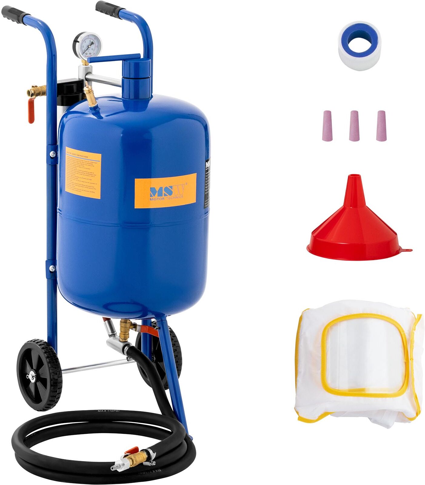 MSW Sandblæser - 40 l - 7,6 bar MSW-MS40A