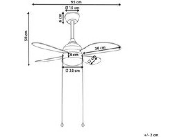 Ventilateur de plafond noir et jaune avec lampe DOLORES