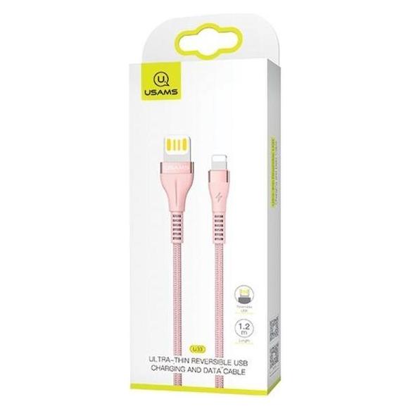 Usams USB-A to Lightning 1.2m Pink Cable (63782-uniw) (1.20 m) (63782-uniw)