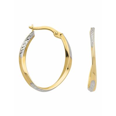 Paar Ohrhänger ADELIA´S "1 Paar 333 Gold Ohrringe / Creolen", gold, Ohrringe, Damen, Damen, Gold, 333 Gold Goldschmuck für Damen