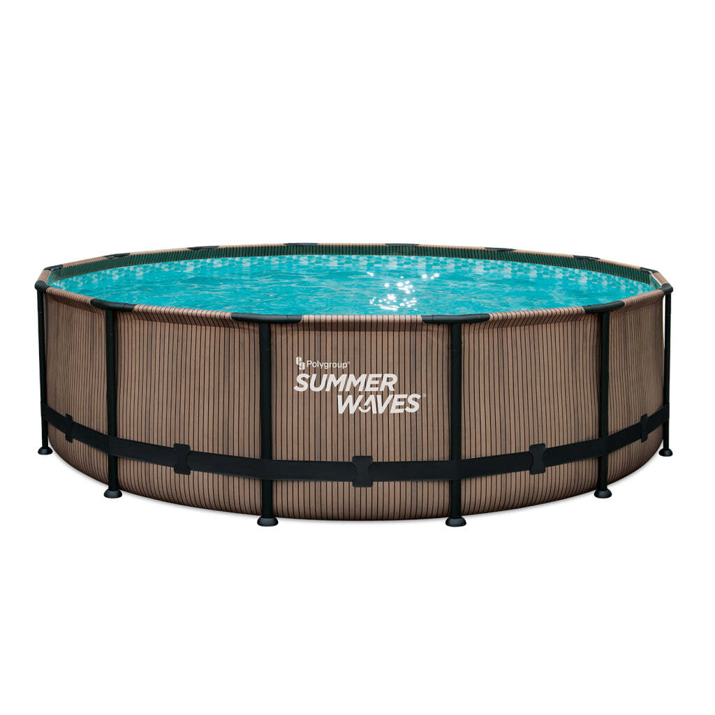 Summer Waves Elite Frame Pool 427 X 107 cm Eiche hell