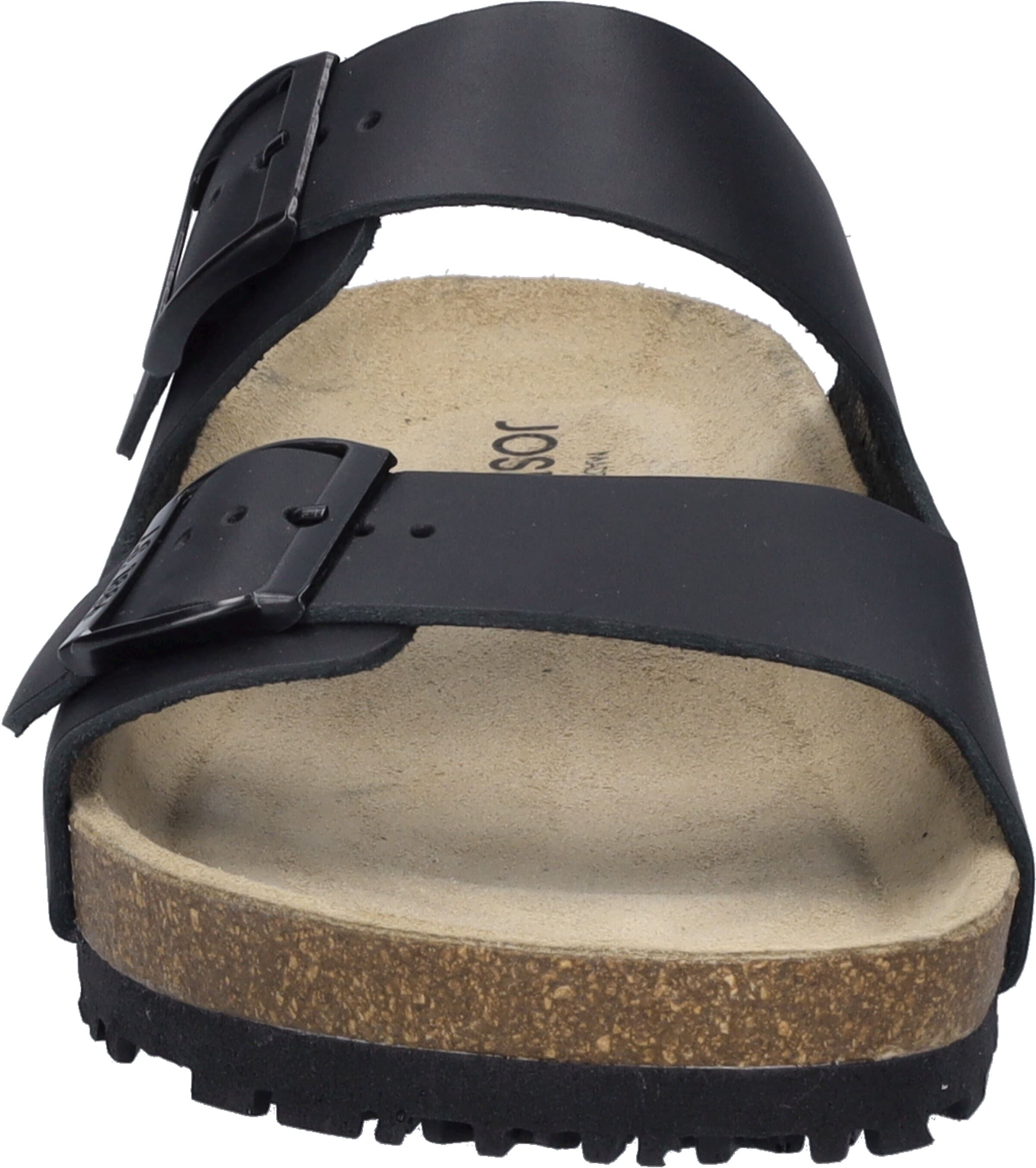 Pantolette JOSEF SEIBEL "Josef 01", Herren, Gr. 49, Leder, schwarz, Schuhe Pantolette, Sommerschuh, Schlappen, Sandale mit softem Fussbett schwarz 49, Leder