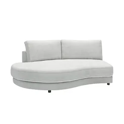 Jette Home Element Abschluss rund links in Feincord Sila , grau , Maße (cm): B: 205 H: 85 T: 166.0