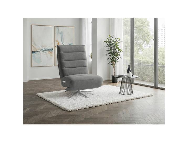 Sit & More Relaxsessel EVE E, Grau, Metall, 80x109x98 cm, Liegefunktion, Herz-Waage-Funktion, Sitzfläche 360° drehbar, Wohnzimmer, Sessel, Relaxsessel