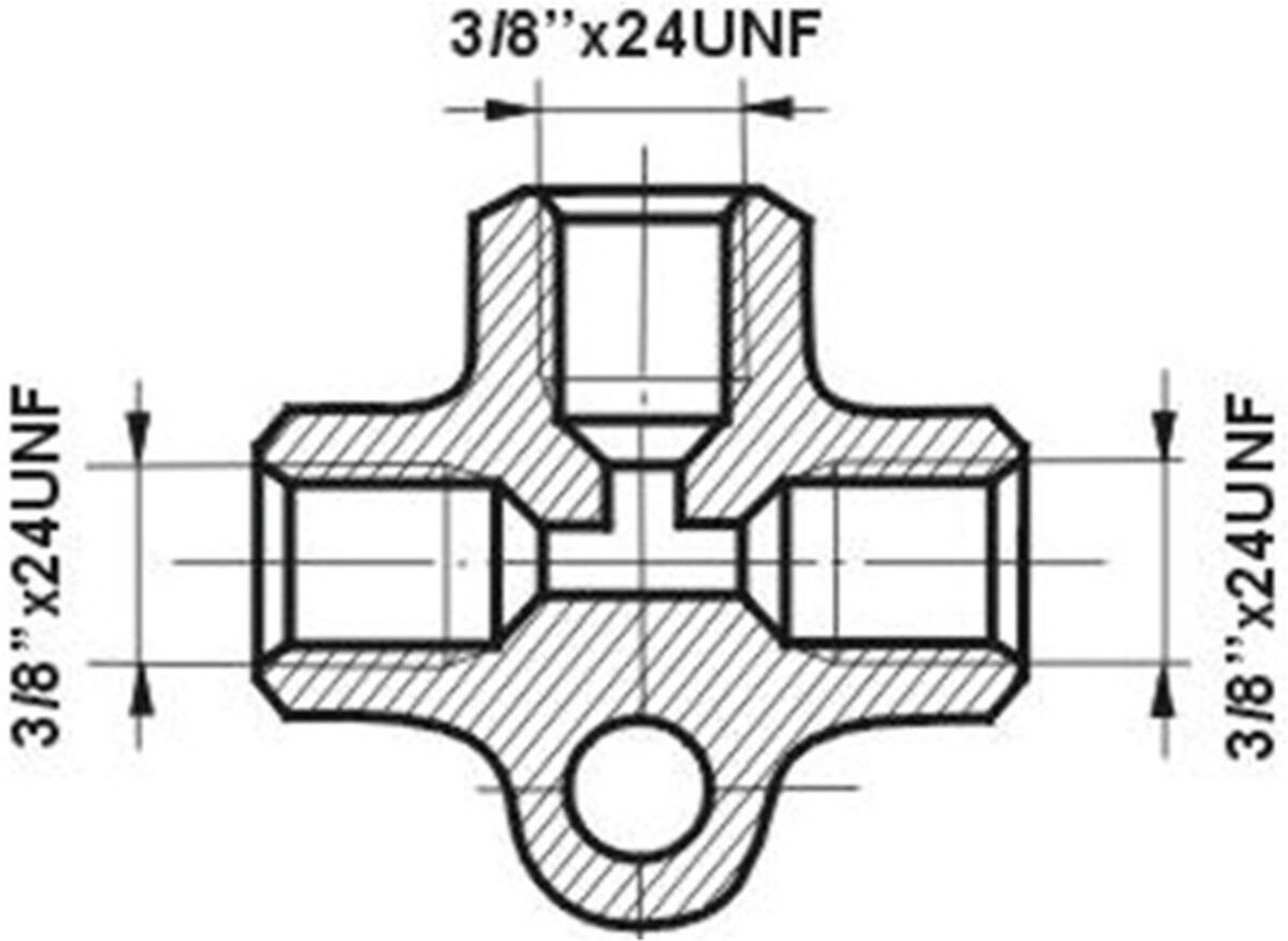 Adapter, Bremsschlauch WP T-140