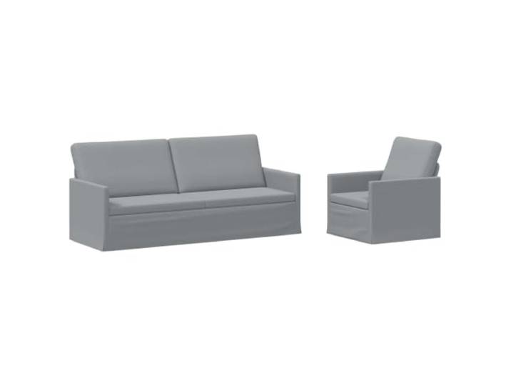 vidaXL Sofa-Set 2 pcs Hellgrau Stoff