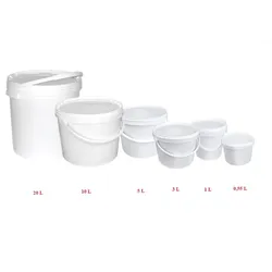 Kunststoffeimer weiss inkl. Deckel 3Ltr.