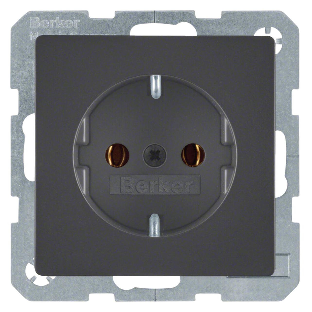 Berker Steckdose SCHUKO 41436086 Q.1/Q.3 anthrazit samt (41436086)