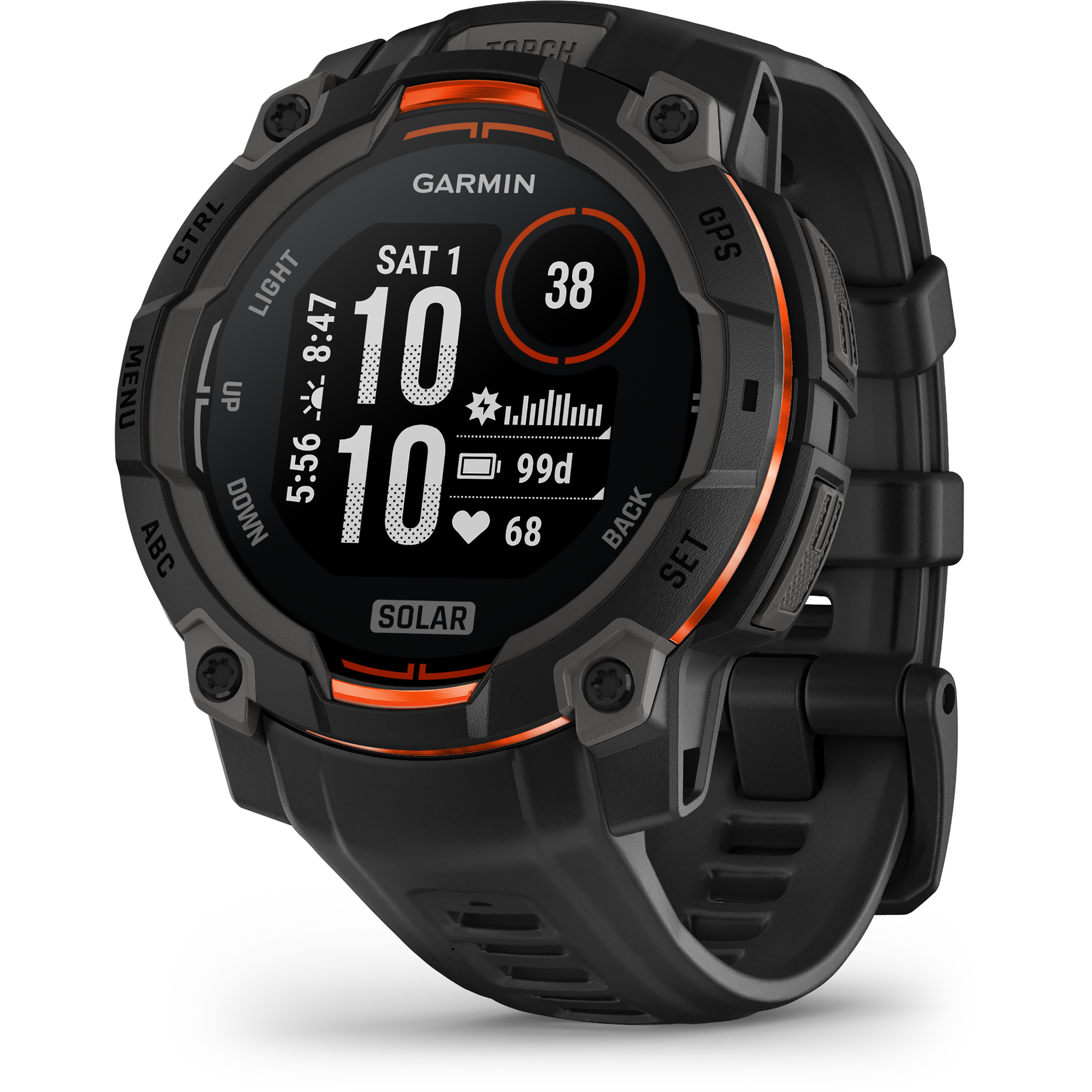 Garmin Instinct 3 Solar GPS-Uhr GPS Uhren schwarz Größe 45mm Camping