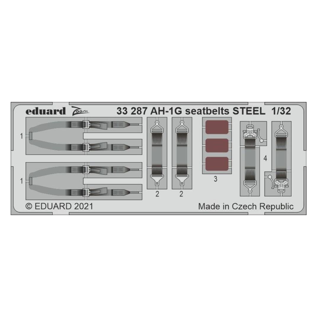 Eduard AH-1G seatbelts STEEL 1/32 for ICM (33287)