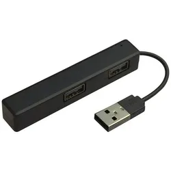 D2 Diffusion HUB 4 ports USB 2.0 (USB-A, 4 Ports), Dockingstation + USB Hub, Schwarz