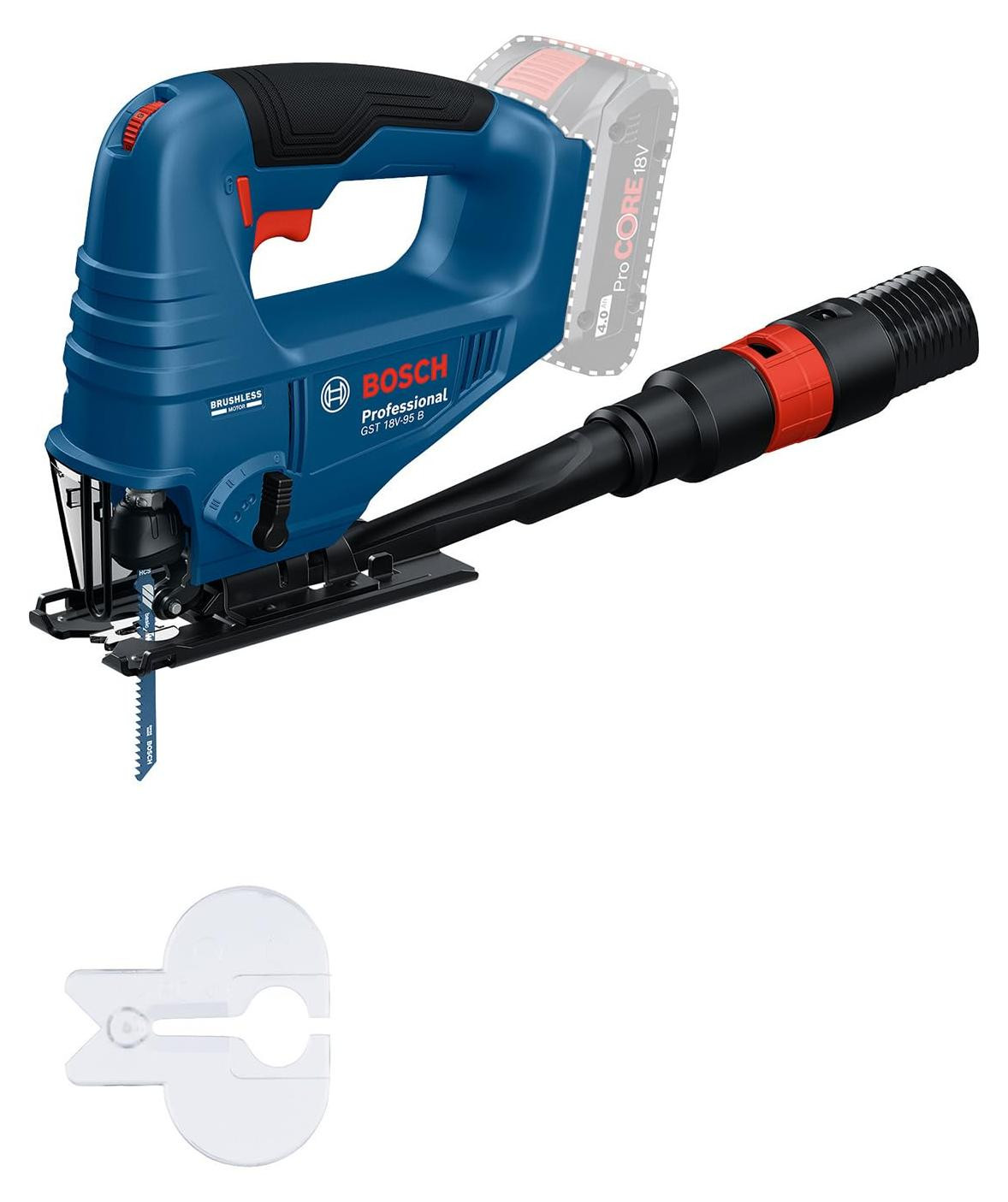 Bosch Professional GST 18V-95 B Compacte en lichte decoupeerzaag met brushless motor en 4-traps pendelactie