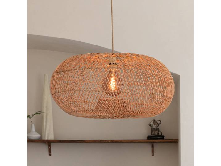 Good & Mojo Hängeleuchte Arizona, dimmbar, Holz hell, für Wohn- / Esszimmer, Holz, Design