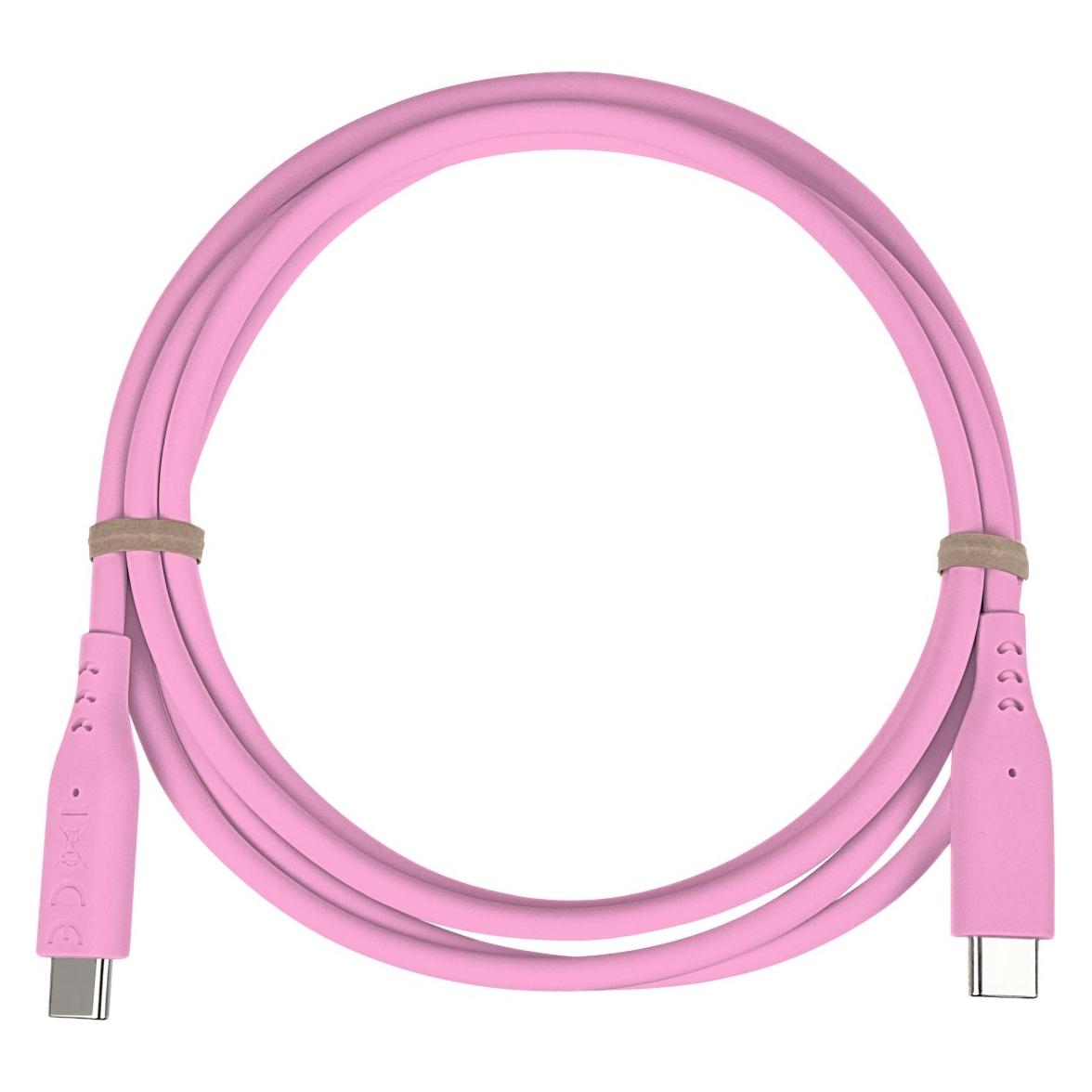PremiumCord Kabel USB-C na USB-C, 60W, 480Mbps, silikonový, růžový, 1,5m (1.50 m, USB 2.0, 60 W) (ku31sa15p)