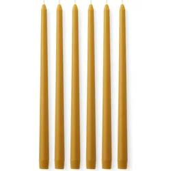 Spire Smooth Kerzen ockerfarbig 6 St.