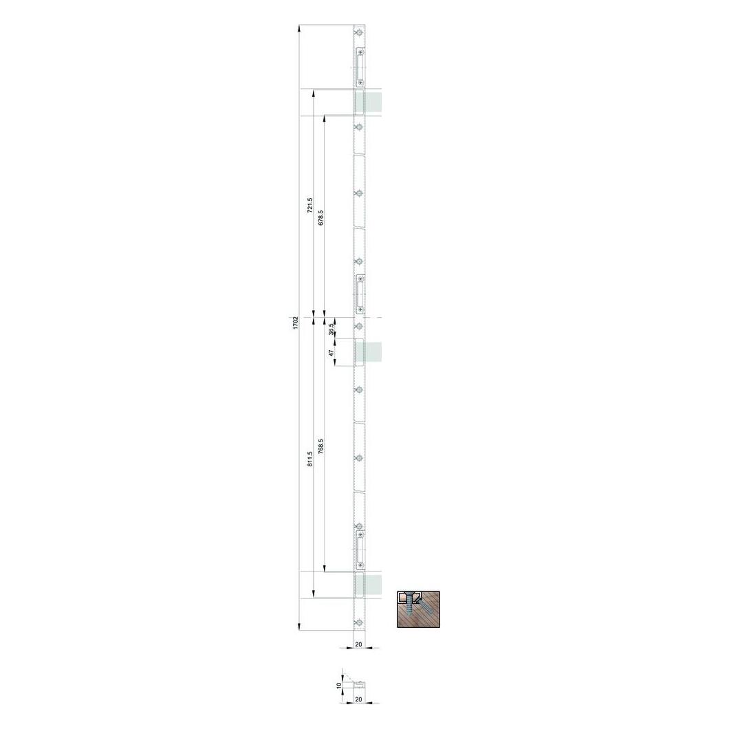 MSL Profil-Einfrässchliessleisten ProfiFlex FlipLock BV-24421 (Türgriff) (14471233)