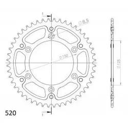 Supersprox Stealth-Kettenrad 520 48Z (Silber)