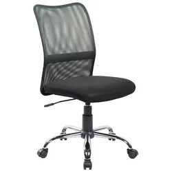 Dmora Bürostuhl Dana, Mesh-Arbeitsstuhl, ergonomischer Bürositz, 57x46h90/100 cm, schwarz