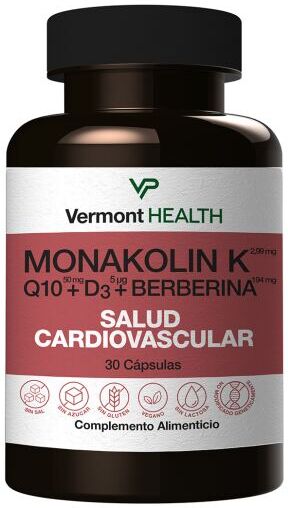 Vermont Supplements Monakolin Q10+D3+Berberine 30 Capsules