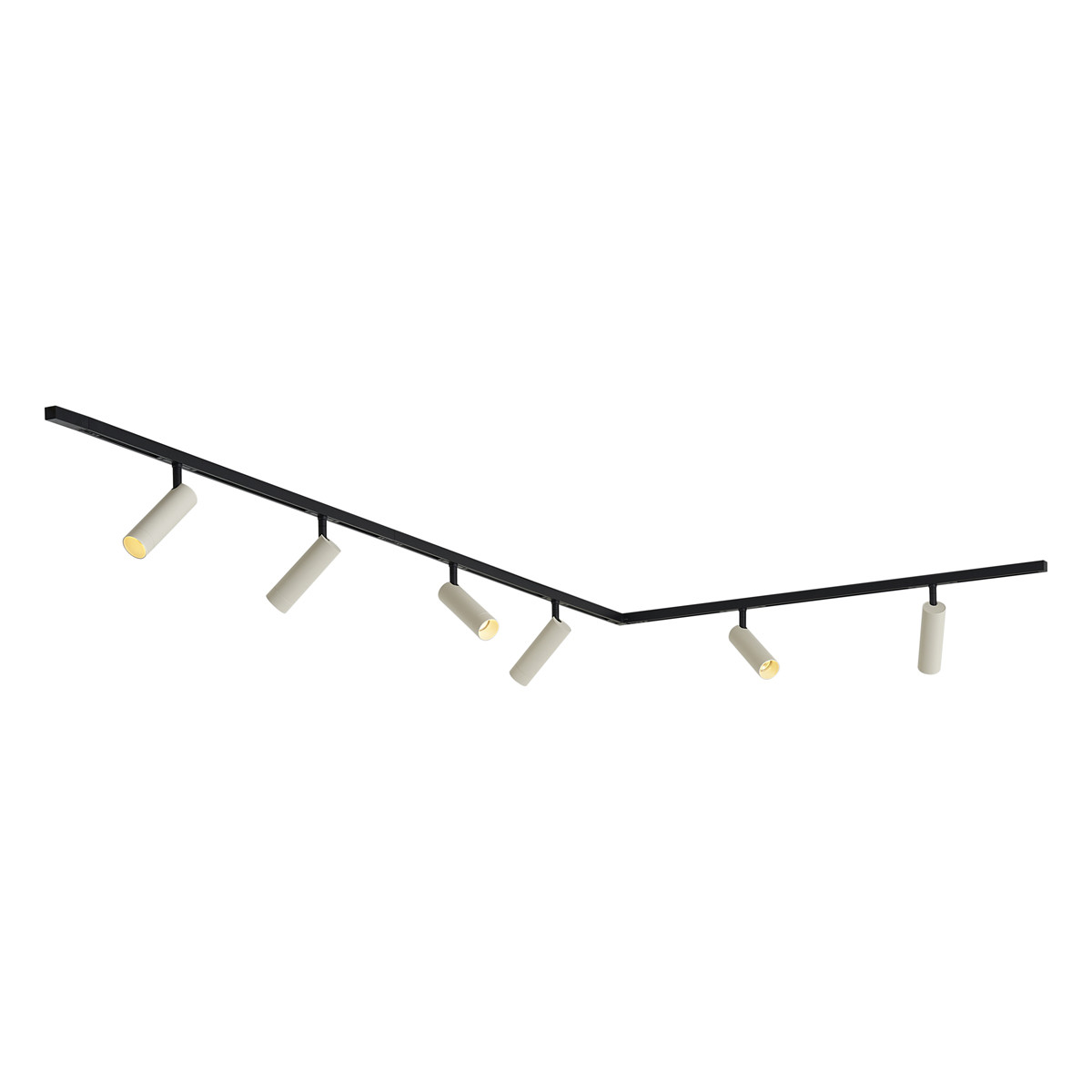 Qazqa Modern railsysteem met 6 spots beige 1-fase