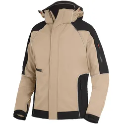 Softshelljacke "WALTER" - XL - beige/schwarz